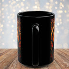 Raven Mug, Stained Glass Crow Coffee Mug, Gothic Raven Mug, Dark Academia Gift, Witchy Fall Mug, Bird Lover Gift, Halloween Cup 11oz, 15oz