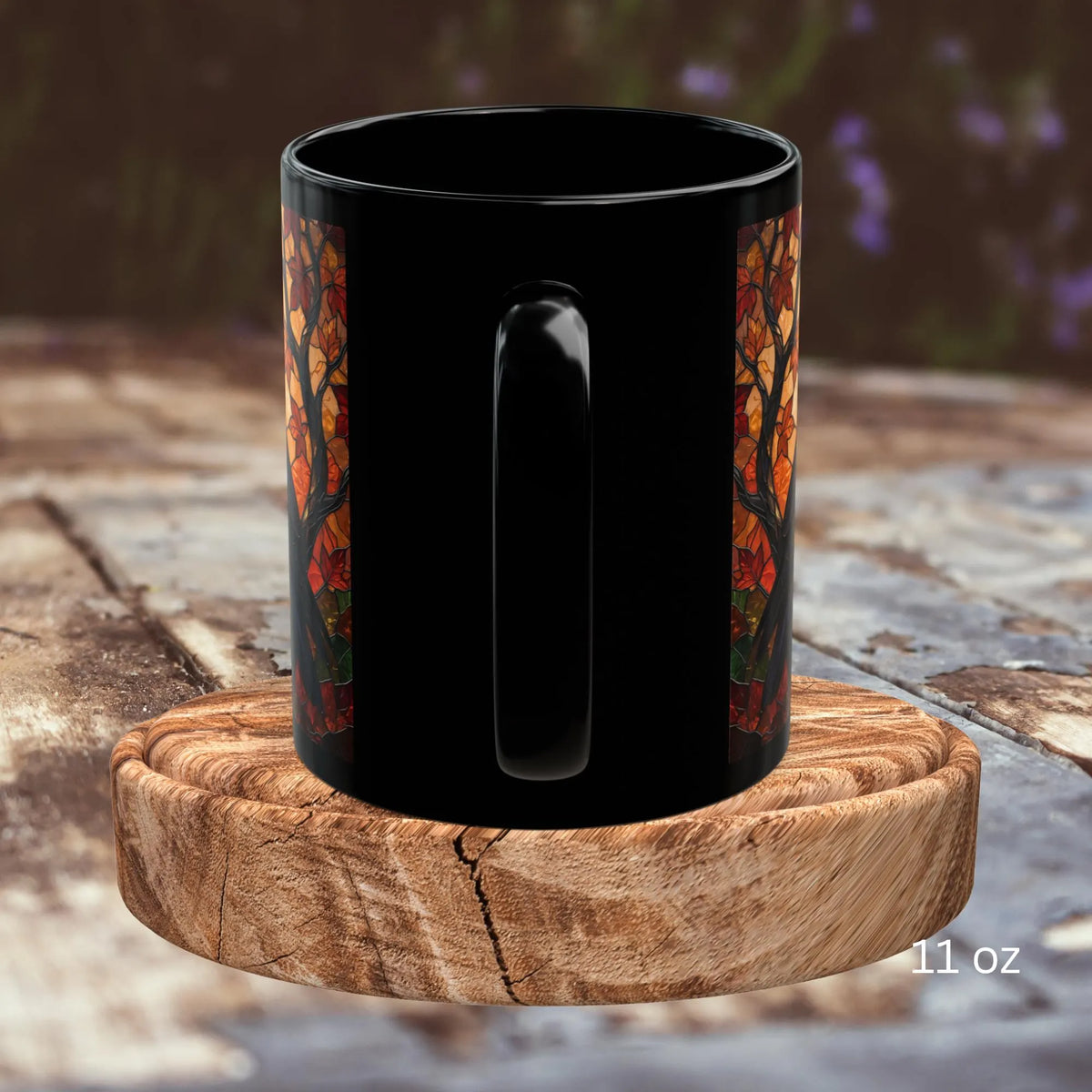 Raven Mug, Stained Glass Crow Coffee Mug, Gothic Raven Mug, Dark Academia Gift, Witchy Fall Mug, Bird Lover Gift, Halloween Cup 11oz, 15oz